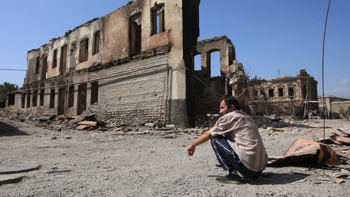 Tskhinval after Georgian bombardment (RIA Novosti / Mikhail Fomichev)
