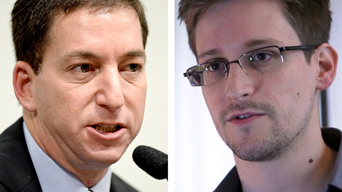 Combo tiedoston kuvat osoittaa Yhdysvaltain toimittaja Glenn Greenwald (L 9. lokakuuta 2013 Brasilia) ja Yhdysvaltain ilmiantaja Edward Snowden (R, pysäytyskuvana napata kirjataan 6. kesäkuuta 2013 Hong Kongissa ja luovutetaan AFP 10. kesäkuuta 2013). (AFP Photo / Evaristo Sa / Guardian)