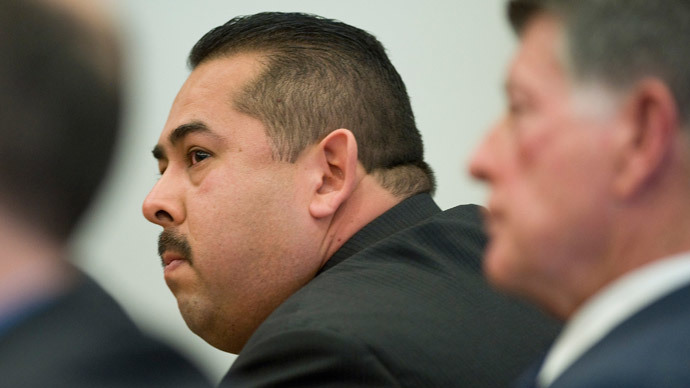 Former Fullerton police officer <b>Manuel Ramos</b> listens as the not guilty <b>...</b> - 35.si