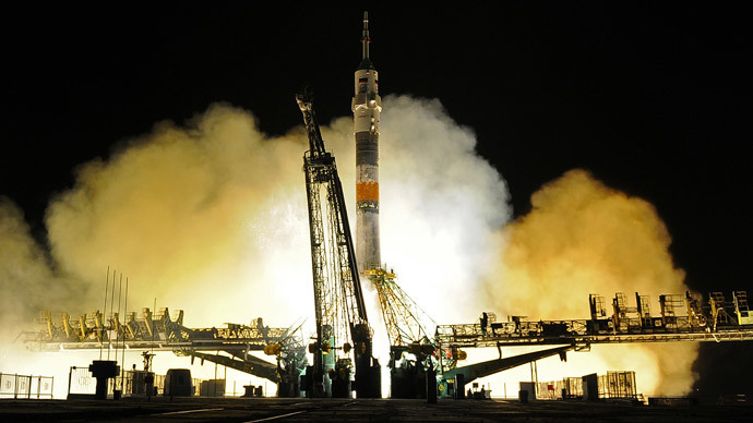 Launch of the Soyuz-FG rocket with the manned Soyuz TMA-08M spacecraft (RIA Novosti / Ramil Sitdikov)
