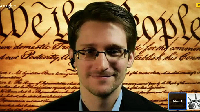 Edward Snowden (Video still from The Texas Tribune)