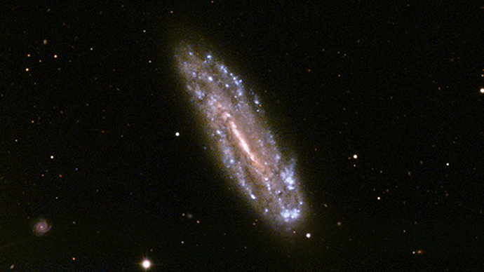 One of the lowest mass supermassive black holes ever observed in the middle of a galaxy located in the middle of the spiral galaxy NGC 4178, is shown in this image from the Sloan Digital Sky Survey (Reuters / NASA)
