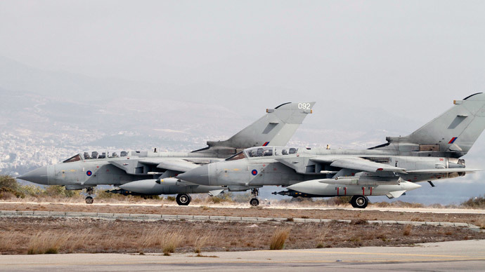 Royal Air Force Tornado GR4 fighter jets.(AFP Photo / STR)