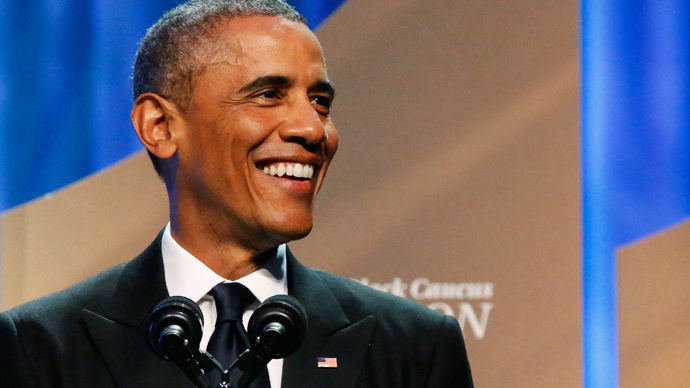 US President Barack Obama speaks at the Congressional Black Caucus Foundation dinner (Reuters / Jonathan Ernst)
