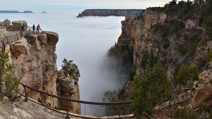 Total cloud inversion as seen from Mather Point on the South Rim of Grand Canyon National Park, December 11, 2014 NPS photo by Michael Quinn