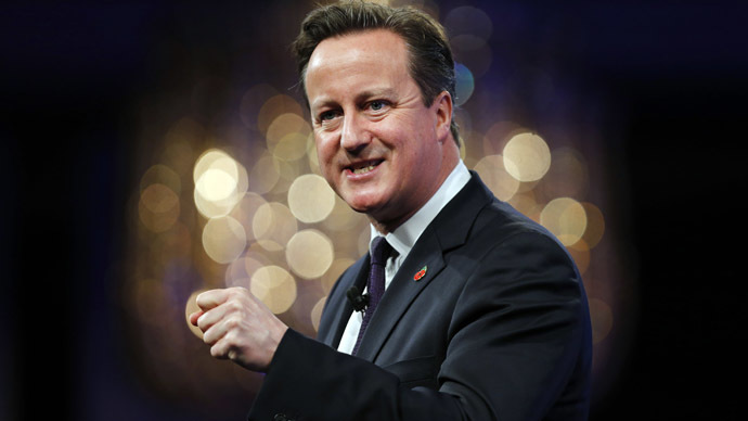 Britain's Prime Minister Cameron. (Reuters/Suzanne Plunkett)