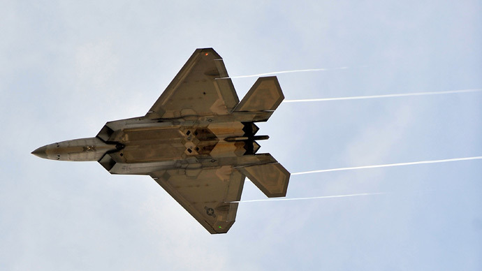 F-22 Raptors (AFP Photo / Jason Smith)
