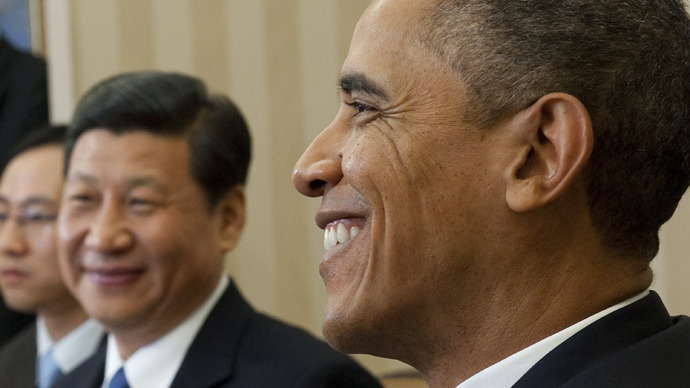 US President Barack Obama and Chinese Vice President Xi Jinping (AFP Photo / Saul Loeb)