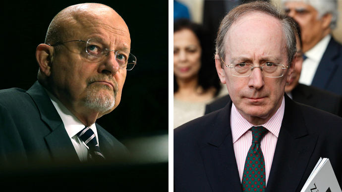 James Clapper (left) and Malcolm Rifkind (AFP Photo / Mark Wilson / Justin Tallis)