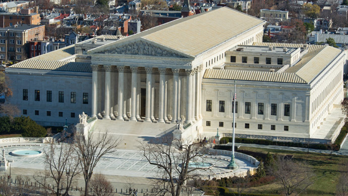 A view of the US Supreme Court seen from the top of the US Capitol dome December 19, 2013 in Washington, DC. (AFP Photo)