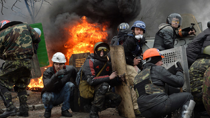 Kiev February 20, 2014. (AFP Phoro/Sergey Supinsky)