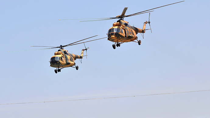 Afghan National Army (ANA) Russian made helicopters (AFP Photo / Massoud Hossaini)