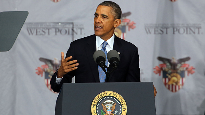 U.S. President Barack Obama gives the commencement address at the graduation ceremony at the U.S. Military Academy at West Point on May 28, 2014 in West Point, New York (AFP Photo / Spencer Platt)