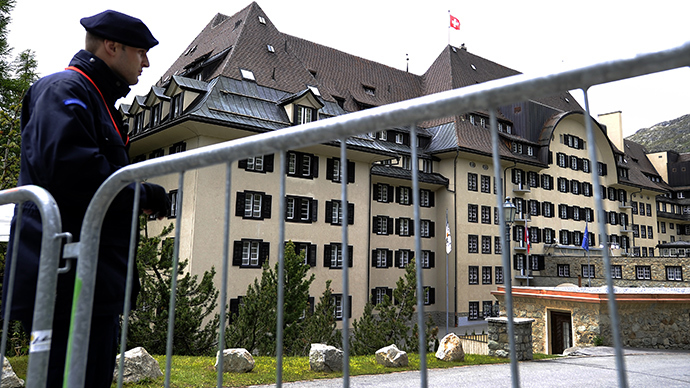 The Suvretta House five-star hotel in the chic Swiss ski station of St Moritz, where the Bilderberg Group is holding its annual meeting (AFP Photo)