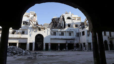 Un edificio histórico arruinado en Bengasi (Libia), el 28 de febrero de 2018.