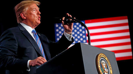 O presidente americano, Donald Trump, em discurso na Virgínia, em 3 de julho de 2018. 