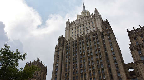 O edifício do Ministério dos Negócios Estrangeiros da Rússia. 