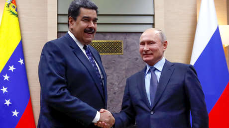 O presidente russo Vladimir Putin e seu colega venezuelano Nicolás Maduro nos arredores de Moscou, Rússia.  5 de dezembro de 2018