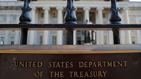 O Departamento do Tesouro dos Estados Unidos em Washington, 6 de agosto de 2018. 