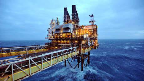 Uma plataforma de petróleo da BP no Mar do Norte.