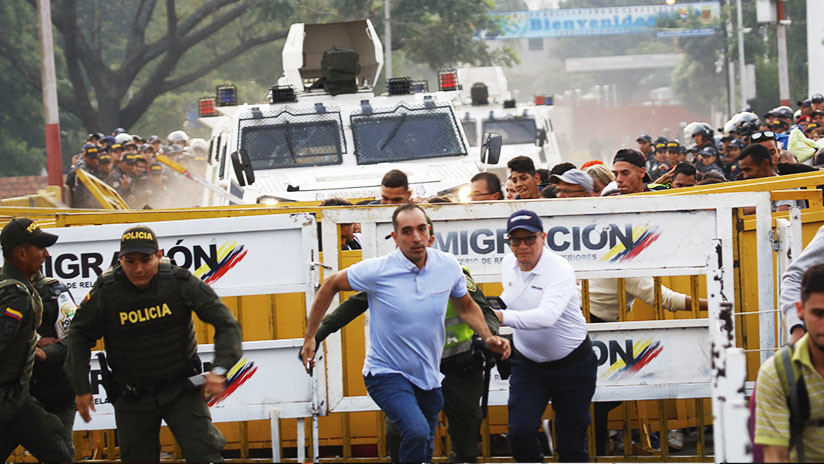 VIDEOS: Momento cuando militares venezolanos cruzan con tanquetas hacia Colombia atropellando gente
