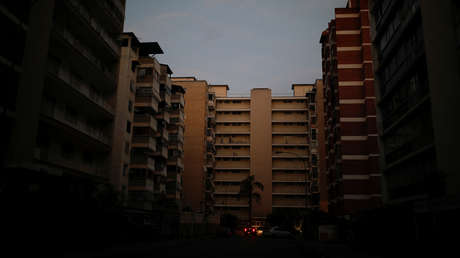 Una calle durante el apagón en Caracas (Venezuela), el 8 de marzo de 2019.