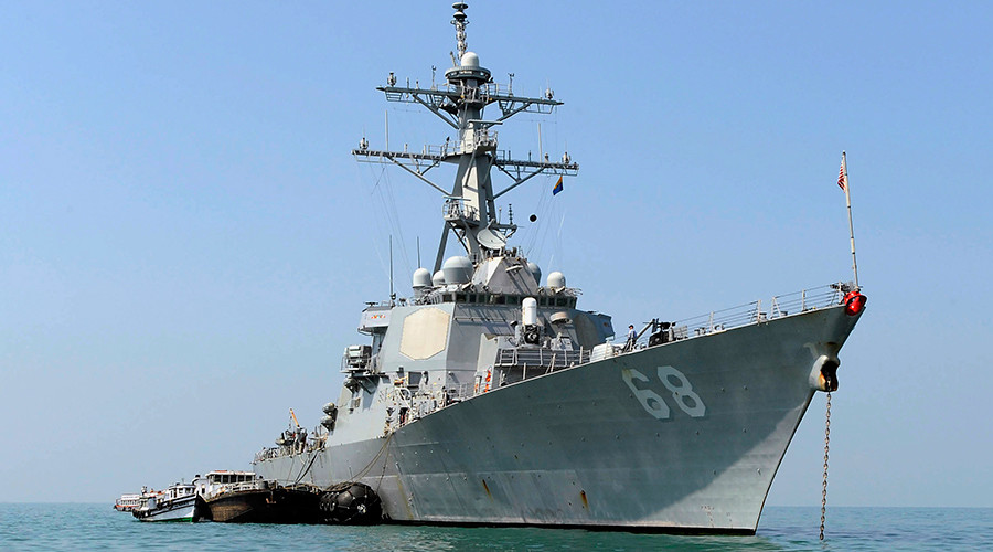 US Navy destroyer damaged by missile explosion during exercise