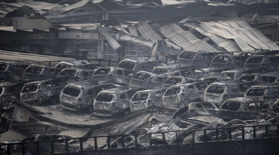 Apocalyptic scenes after Chinese port blast captured on film by drone (VIDEO)