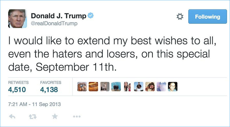 Trump deletes 'classless, pathetic' tweet from 2013 