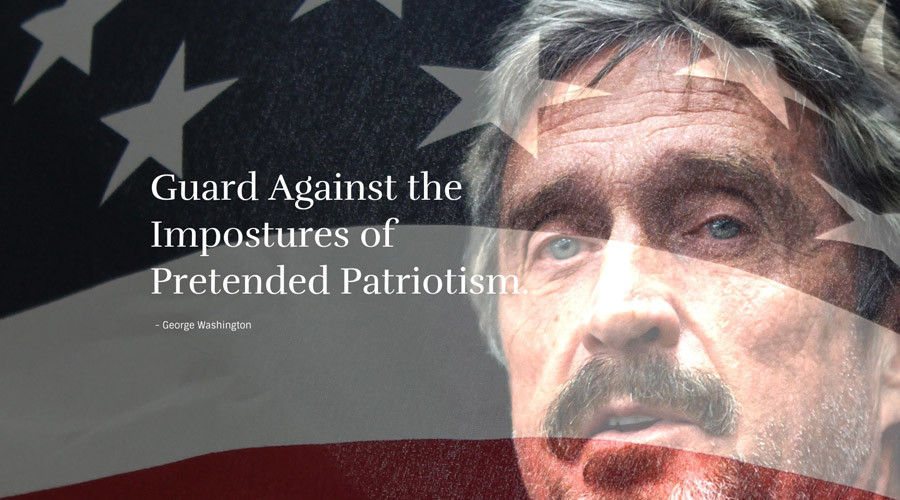 McAfee launches 2016 bid, says politicians ‘illiterate’ on technology