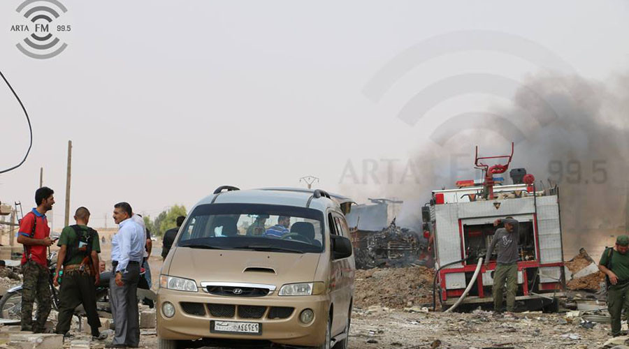 Up to 20 dead in suspected ISIS double car bomb attack in Syria - reports
