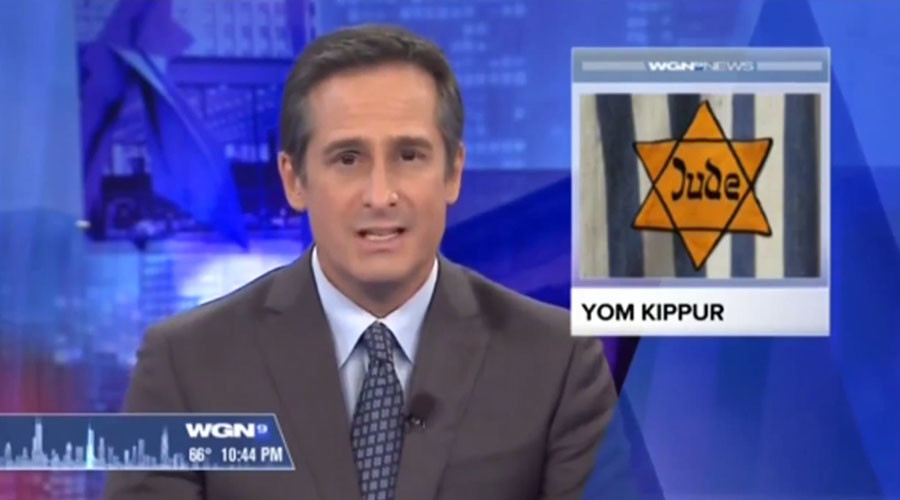 Happy… Holocaust?! TV station uses Nazi graphic for Jewish holiday