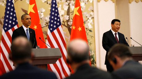 U.S. President Barack Obama (L) and Chinese President Xi Jinping © Kevin Lamarque 