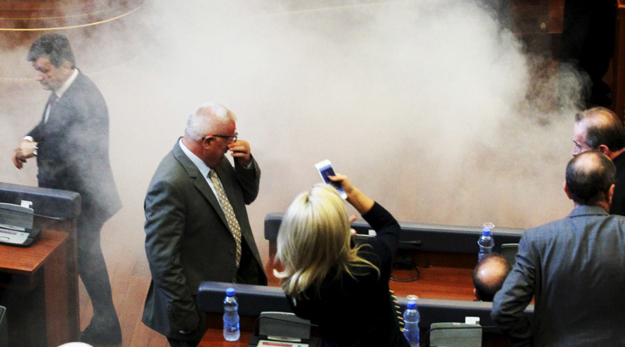 'Opposition has enough gas:’ Anti-Serbia MPs teargasses Kosovo parliament…again