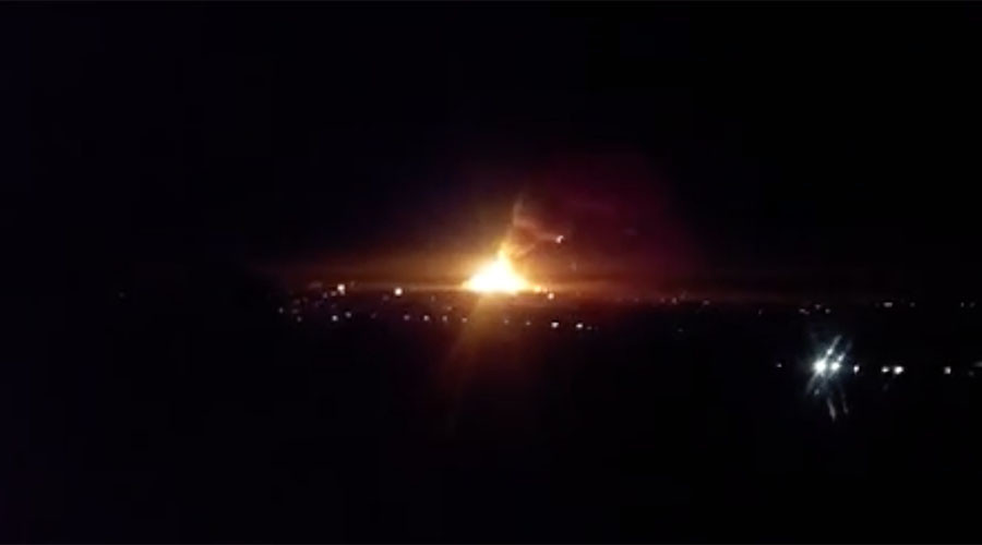 ‘Act of terror’? Huge blasts rock E. Ukraine after gov’t ammo facility catches alight (VIDEOS)