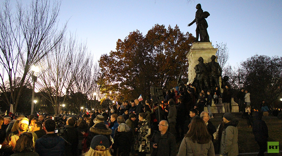 ‘Don’t let terrorists change who we are’: France attack vigils held across US