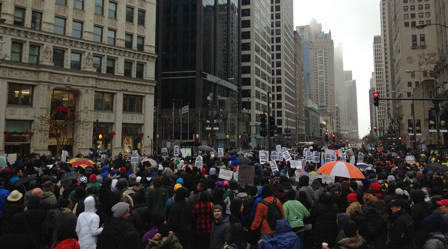 Black Friday protests over Laquan McDonald shooting across US