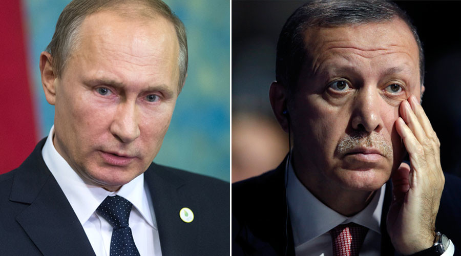 Russian President Vladimir Putin and Turkish President Tayyip Erdogan. © Sputnik