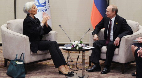 Russian President Vladimir Putin and IMF Managing Director Christine Lagarde during their meeting on the sidelines of the G20 summit in Antalya, Turkey, November 15, 2015.  Michael Klimentyev
