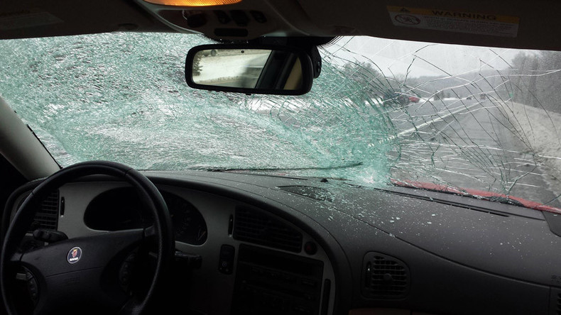 How To Get Ice Off Of Windshield >> Driver calmly survives smashed windshield (VIDEO) — RT America How To Get Ice Off Of Windshield >> Driver calmly survives smashed windshield (VIDEO) — RT America