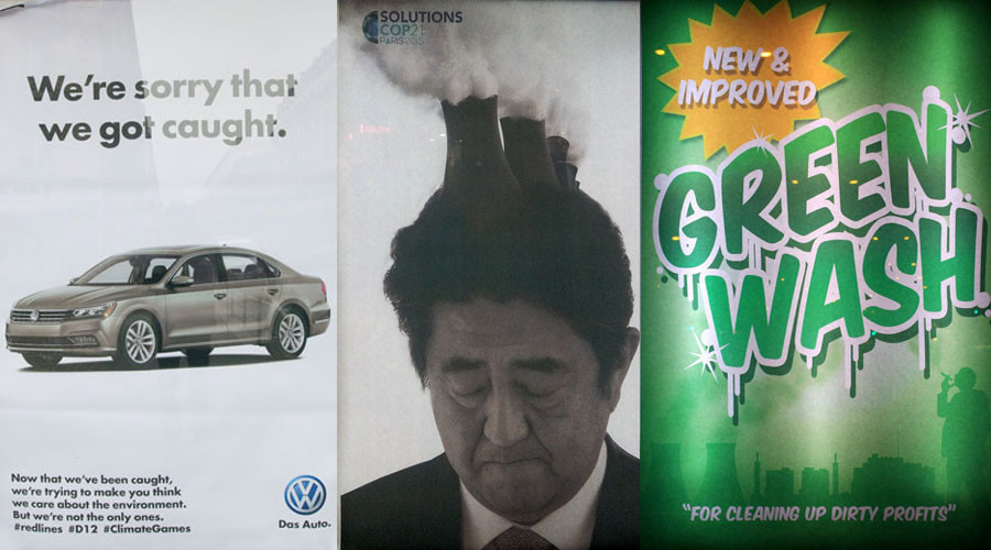 Street art trolls Paris climate conference as report says event itself to emit ‘300,000 tons of CO2’