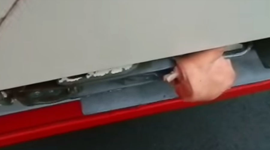 Migrant repellent? Pork pinned to truck by German driver… to deter stowaways (VIDEO)