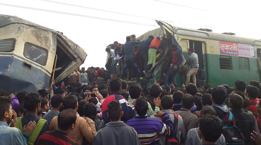 3 killed, over 100 injured as 2 trains collide head on in India