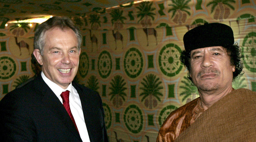 Blair denies 'protecting' Colonel Gaddafi