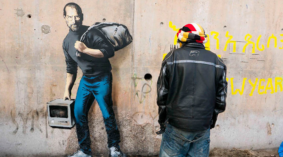 Banksy graffiti of Steve Jobs in Calais ‘Jungle’ migrant camp to be protected – authorities