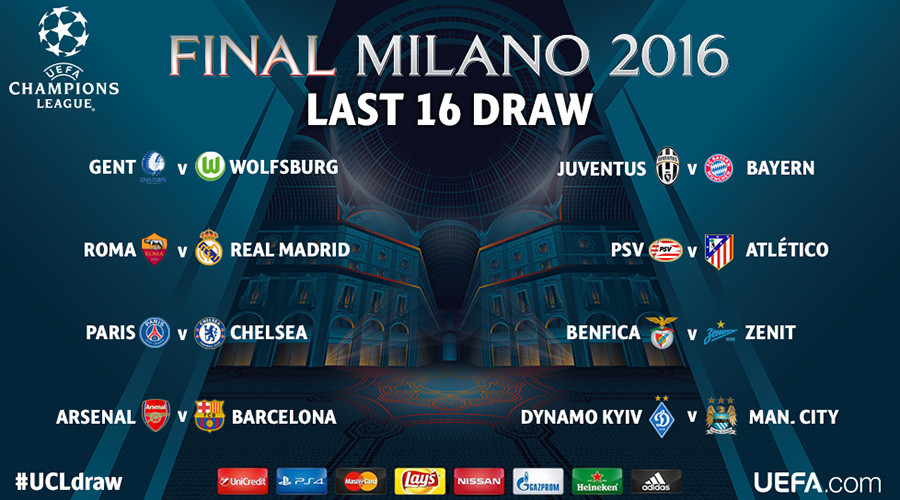 Champions League last 16 draw: Barcelona to face Arsenal, Chelsea get PSG again
