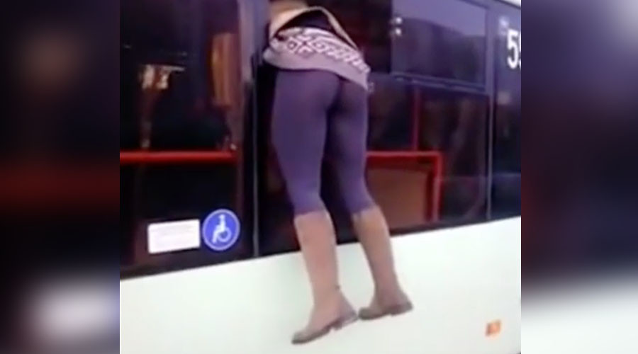 Cheeky rider escapes ticket inspector through bus window