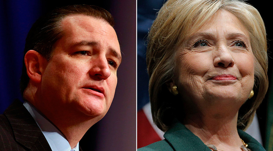 US Republican presidential candidate Sen. Ted Cruz (L) US Democratic presidential candidate Hillary Clinton © Str