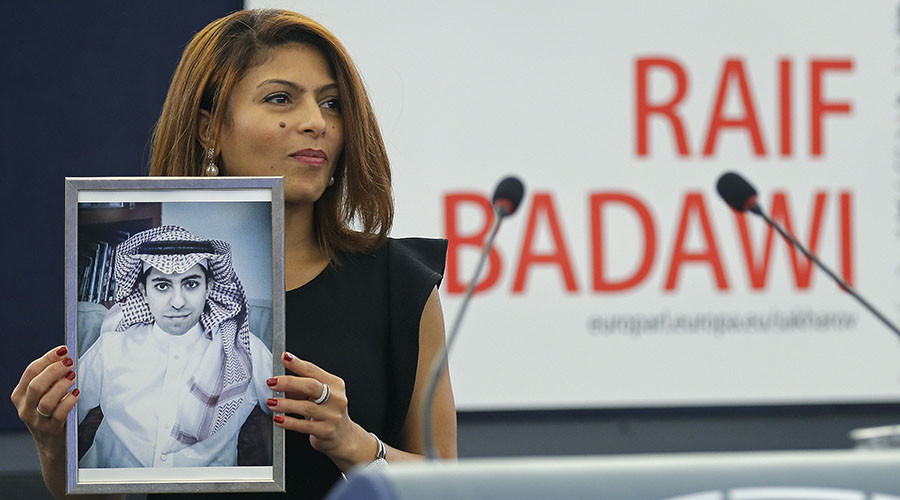 ‘Brave enough to say no to their barbarity’: Jailed Saudi blogger awarded Sakharov Prize