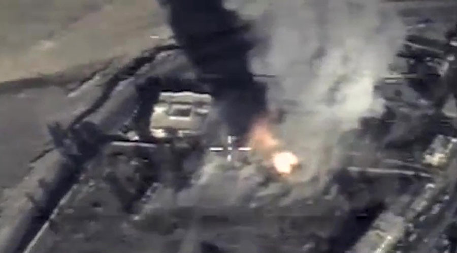 Russian Air Force strikes large ISIS base in Syria after opposition provides coordinates - MoD